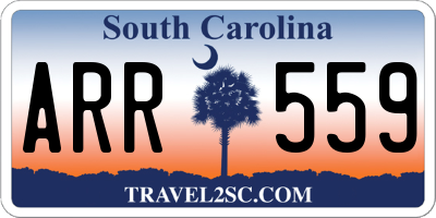 SC license plate ARR559