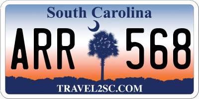 SC license plate ARR568