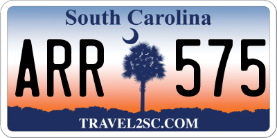 SC license plate ARR575