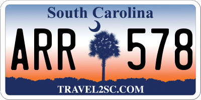 SC license plate ARR578