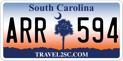 SC license plate ARR594