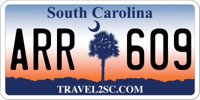 SC license plate ARR609