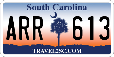 SC license plate ARR613