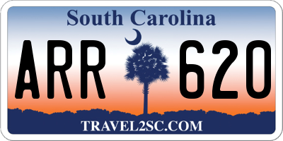 SC license plate ARR620