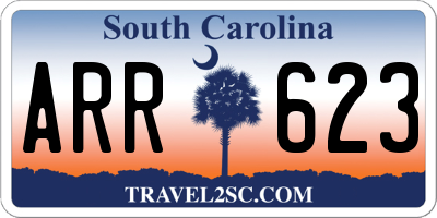 SC license plate ARR623