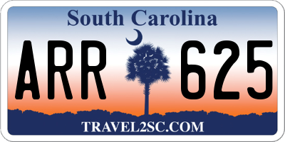 SC license plate ARR625