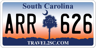 SC license plate ARR626