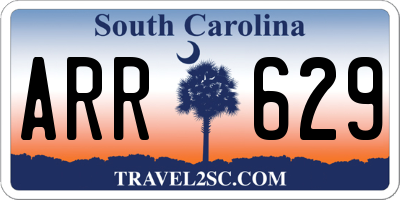 SC license plate ARR629