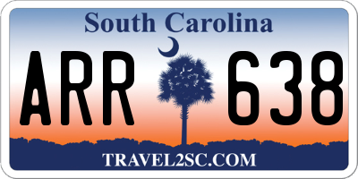 SC license plate ARR638