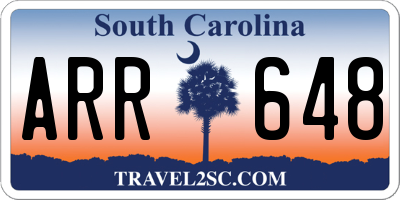 SC license plate ARR648