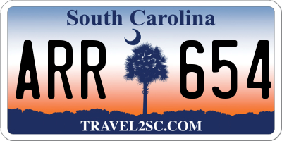 SC license plate ARR654