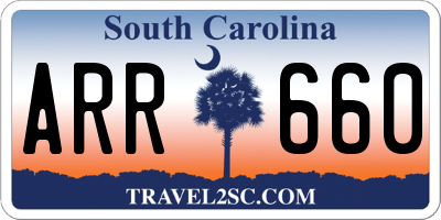 SC license plate ARR660
