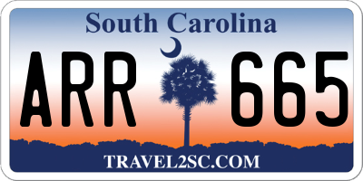 SC license plate ARR665