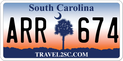 SC license plate ARR674