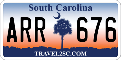 SC license plate ARR676