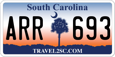 SC license plate ARR693