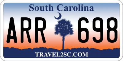 SC license plate ARR698