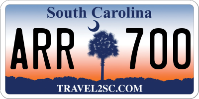 SC license plate ARR700