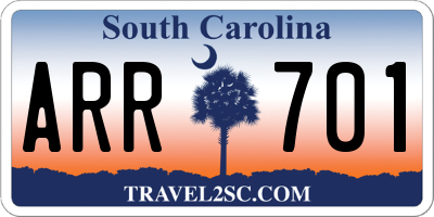 SC license plate ARR701