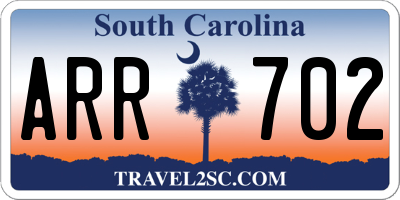 SC license plate ARR702