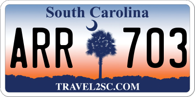SC license plate ARR703