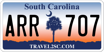 SC license plate ARR707