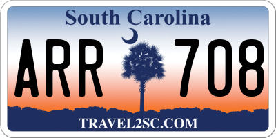 SC license plate ARR708