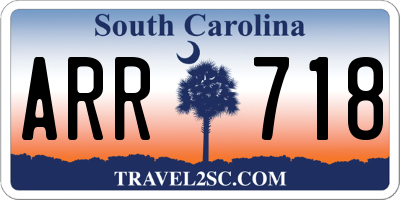 SC license plate ARR718