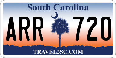 SC license plate ARR720