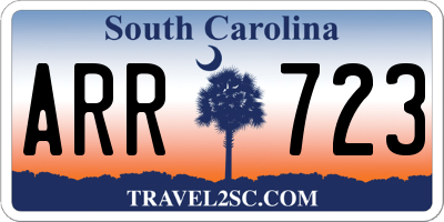 SC license plate ARR723