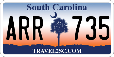 SC license plate ARR735