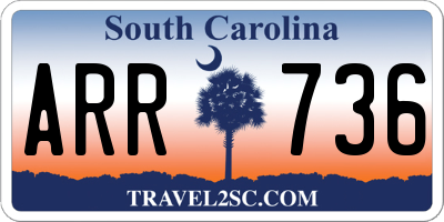 SC license plate ARR736