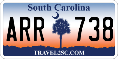 SC license plate ARR738
