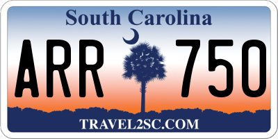 SC license plate ARR750