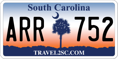 SC license plate ARR752