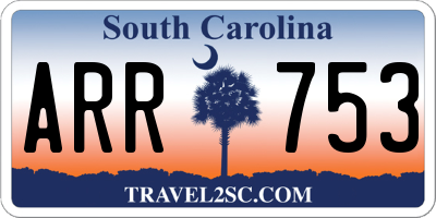 SC license plate ARR753