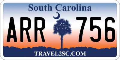 SC license plate ARR756