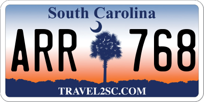 SC license plate ARR768