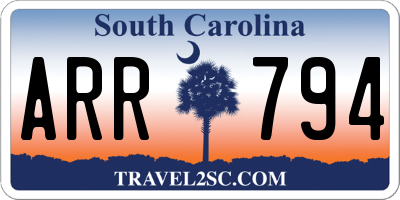 SC license plate ARR794