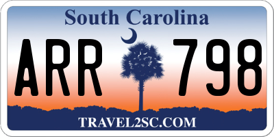 SC license plate ARR798
