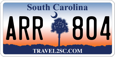 SC license plate ARR804