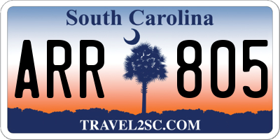 SC license plate ARR805