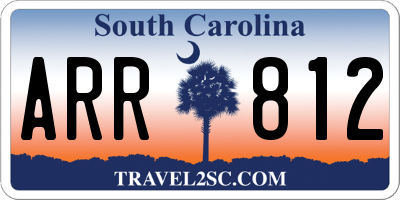 SC license plate ARR812