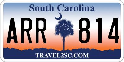 SC license plate ARR814