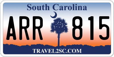 SC license plate ARR815