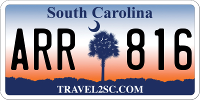 SC license plate ARR816