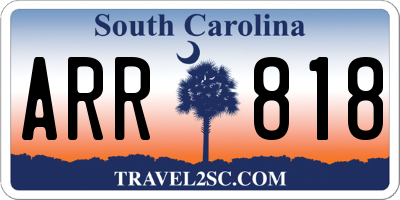 SC license plate ARR818