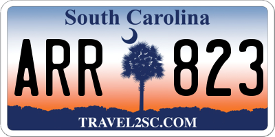 SC license plate ARR823