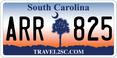 SC license plate ARR825