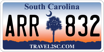 SC license plate ARR832